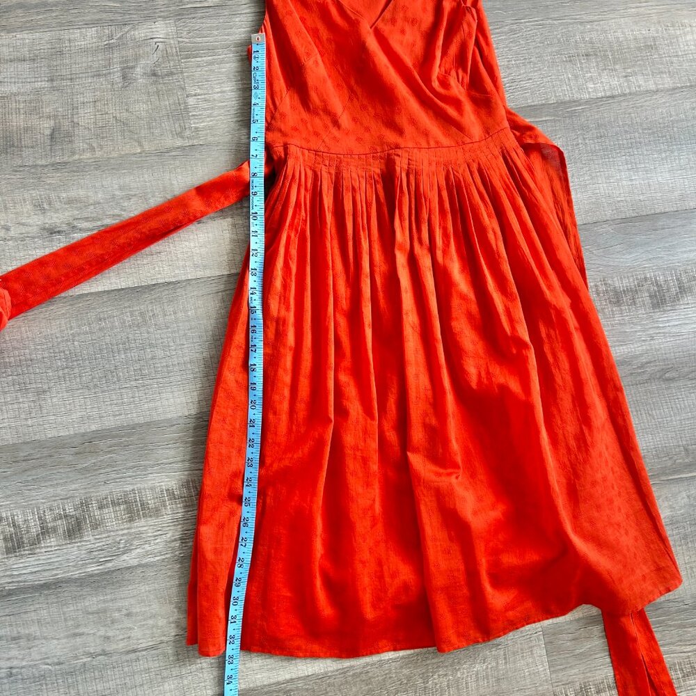 J. Crew Cecilia Midi Eyelet Dress with POCKETS in Red Poppy (size 2) - Picture 11 of 12